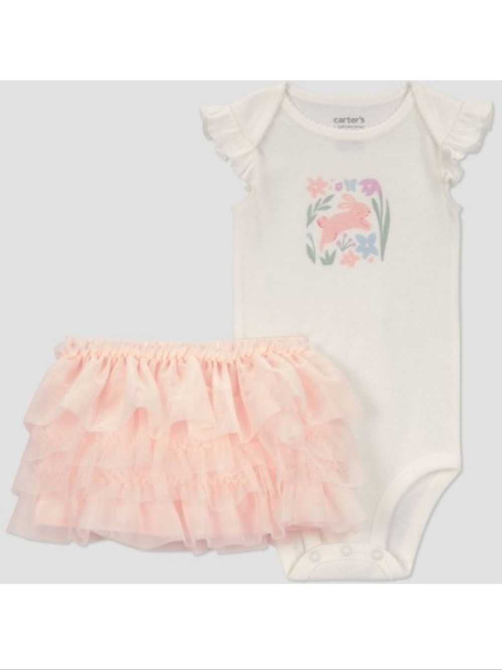 Carter's Baby Girl Easter Bunny Two Piece Skirt Set
